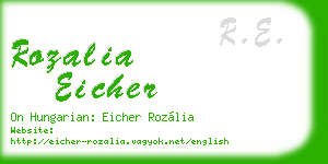 rozalia eicher business card