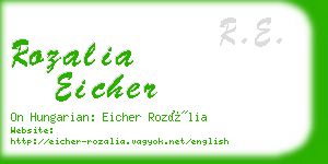 rozalia eicher business card